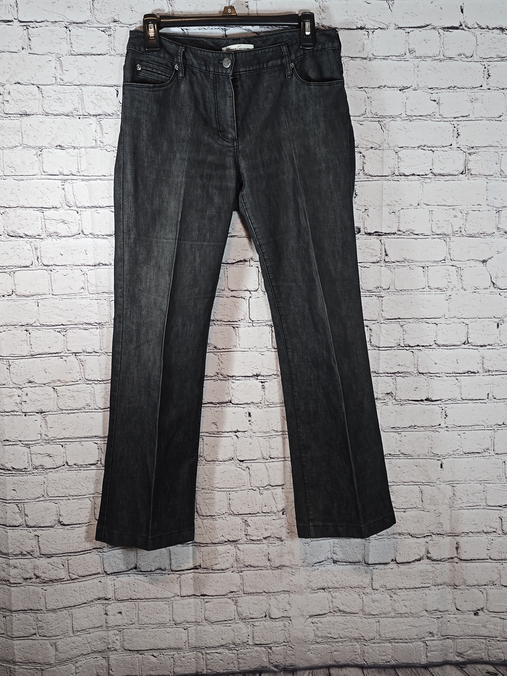 Kenneth Cole Black Trouser-Style Wide Leg Jeans Size 8